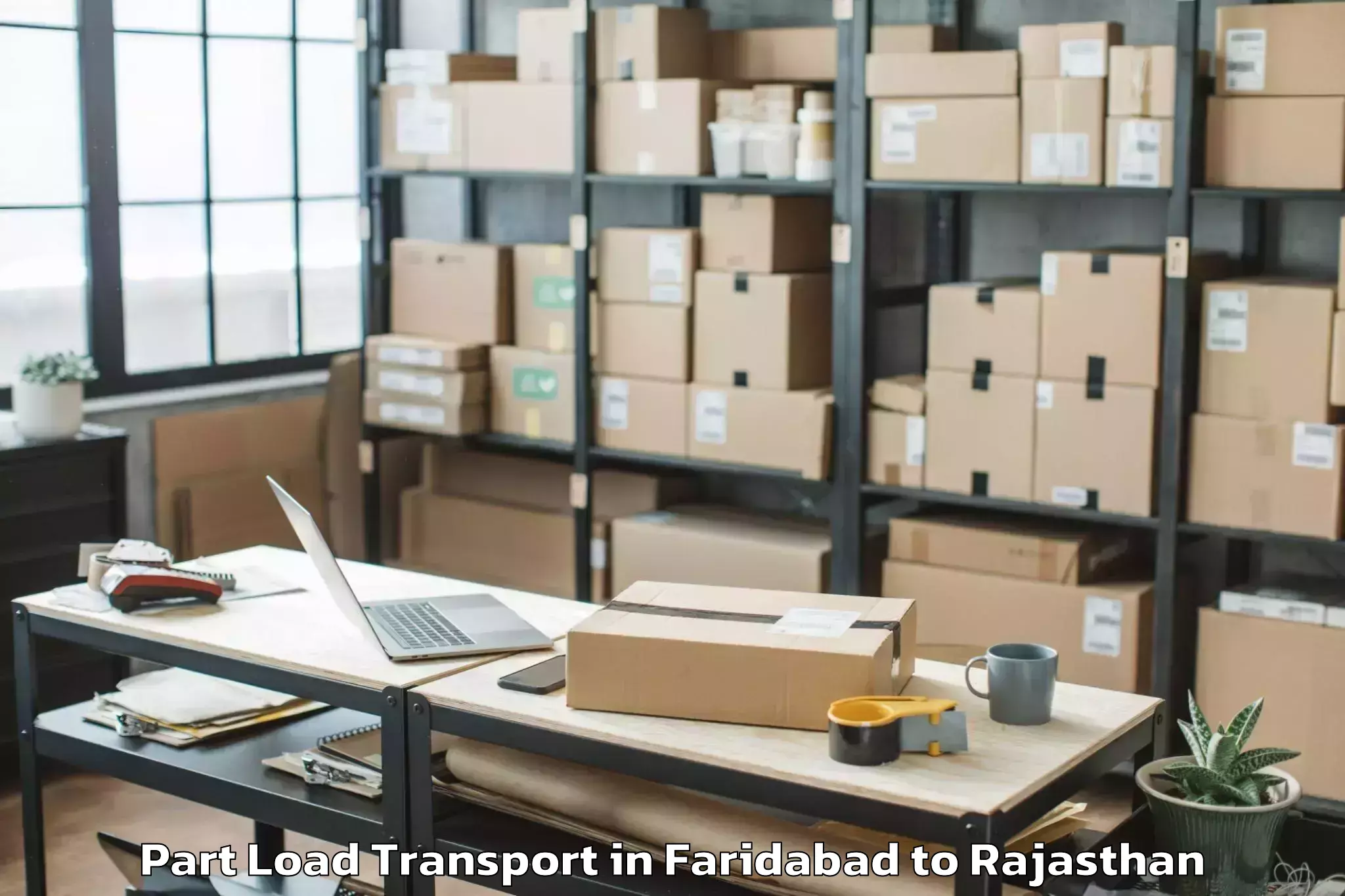 Book Faridabad to Kapasan Part Load Transport